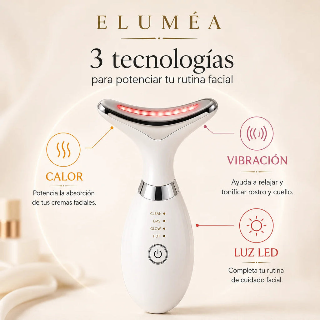 Masajeador Facial y de Cuello con Luz LED