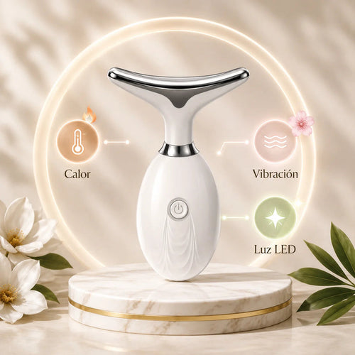 Masajeador Facial y de Cuello con Luz LED